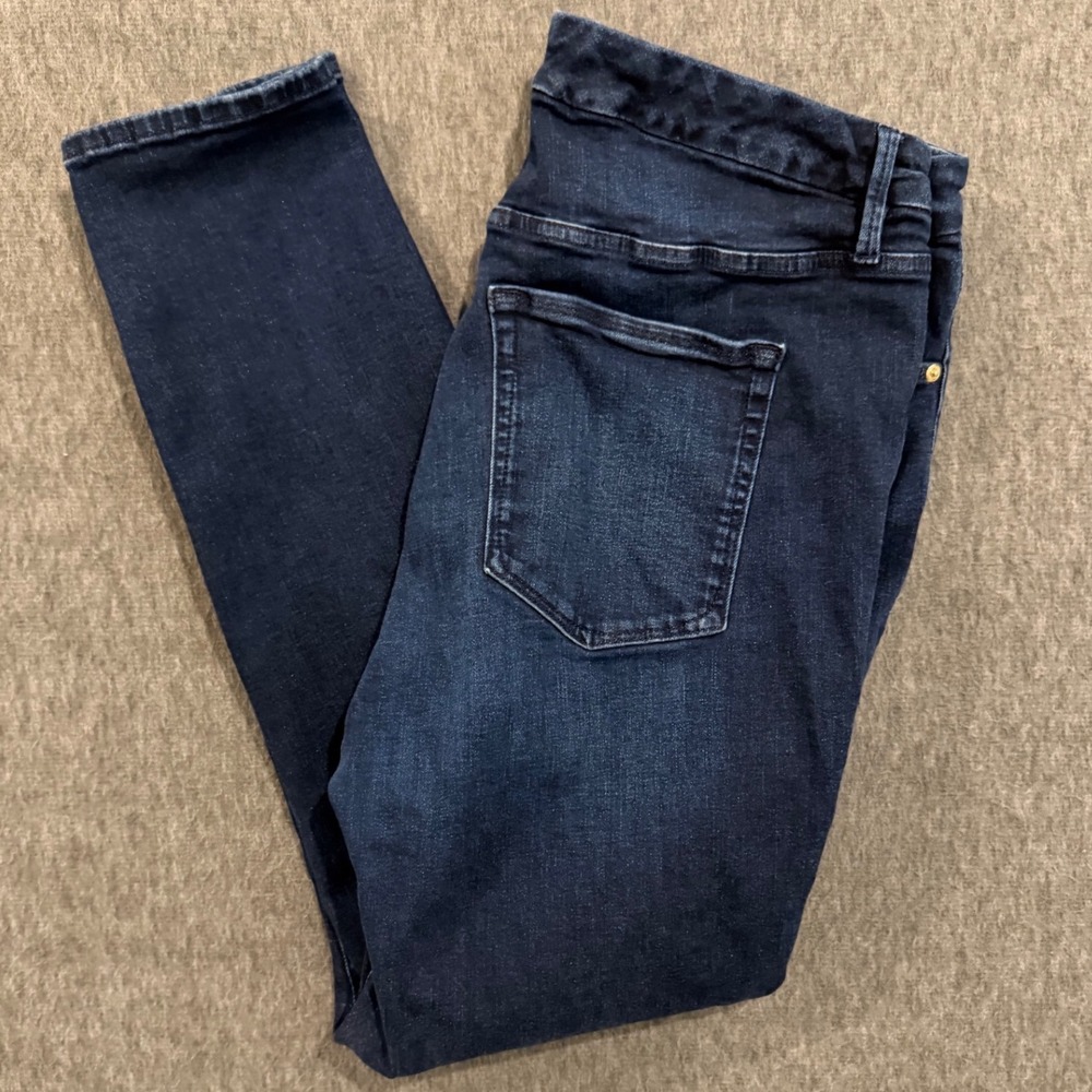 Good American Good Waist High Rise Skinny Jeans Dark Wash Blue‎ 18 GL873T